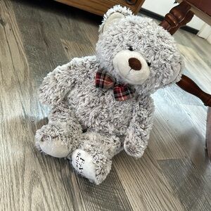 FAO Schwarz plush stuffed‎ bear with bow tie